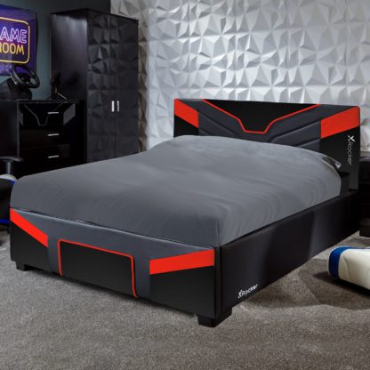 An Image of X Rocker Cerberus MKII BIAB Bed Carbon Red