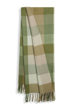 An Image of Habitat Woven Brushed Check Throw - 125x150cm