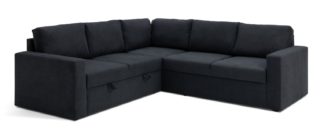An Image of Argos Home Miller Fabric Corner Sofa Bed - Charcoal
