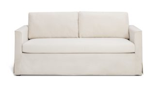 An Image of Habitat Arlo Fabric 3 Seater Sofa - Natural