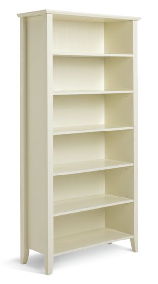 An Image of Habitat Kingham Tall Solid Wood Bookcase - Ivory
