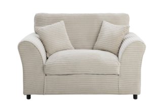 An Image of Argos Home Harry Fabric Cuddle Chair - Stone