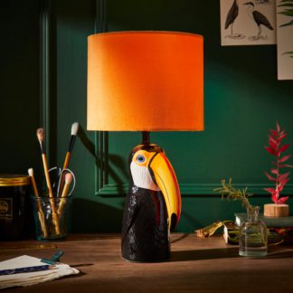 An Image of Toucan Ceramic Table Lamp Yellow