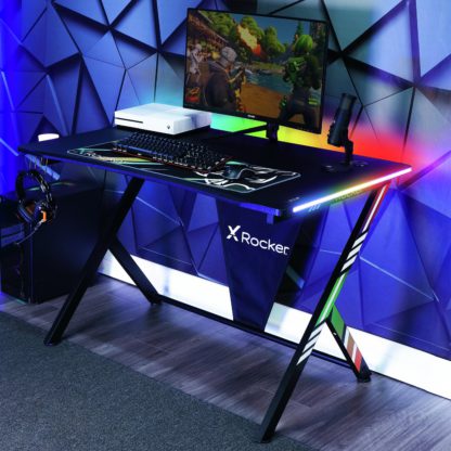 An Image of X Rocker Arteon RGB App Controlled LED Gaming Desk