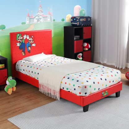 An Image of X Rocker Super Mario Bros Gaming Bed Blue