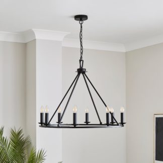 An Image of Florence Hoop Chandelier Black