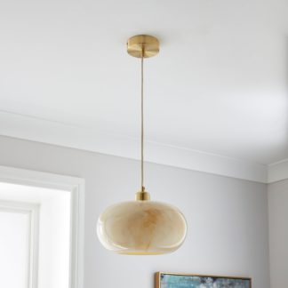 An Image of Lacey Alabaster Pendant Light Gold
