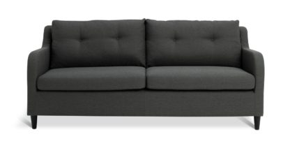 An Image of Habitat Dylan Fabric 3 Seater Sofa - Charcoal