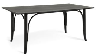 An Image of Habitat Larsa Wood Veneer 6 - 8 Seater Dining Table - Black