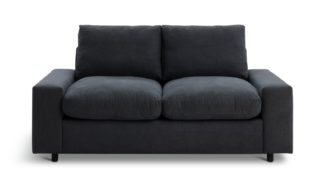 An Image of Habitat Holme Fabric 2 Seater Sofa - Anthracite