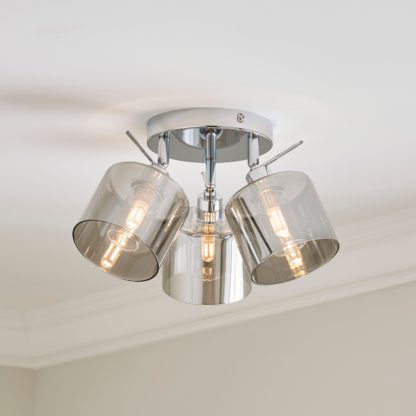 An Image of Erin 3 Light Bathroom Spotlight Silver