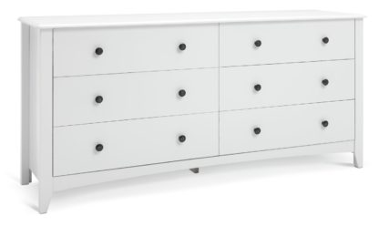 An Image of Habitat Minato 3+3 Drawer Chest - White