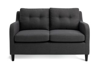 An Image of Habitat Dylan Fabric 2 Seater Sofa - Charcoal