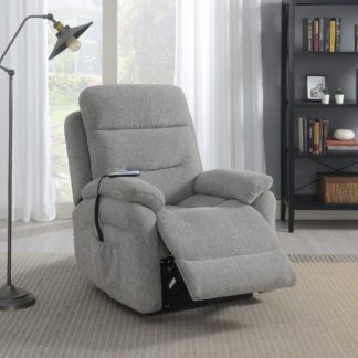 An Image of Arianna Electric Rise and Recline Armchair Light Grey