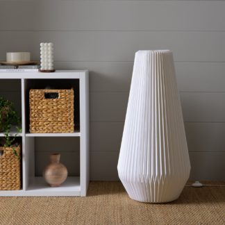 An Image of Habitat Origami Column Floor Lamp - White