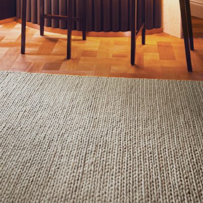 An Image of Chunky Knit Rug Natural