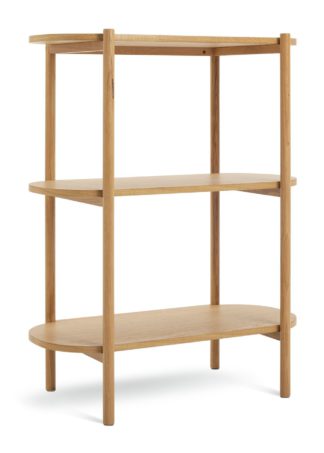 An Image of Habitat Edin 3 Tier Shelving Unit - Natural