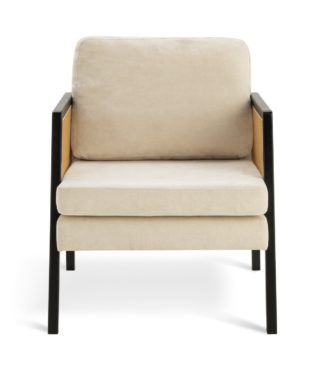 An Image of Habitat Rattan Armchair - Cream