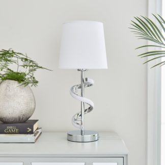 An Image of Palais 2 Light Metal Table Lamp Chrome