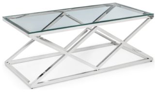 An Image of Julian Bowen Biarritz Coffee Table - Chrome