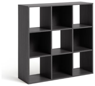 An Image of Habitat Squares 9 Cube Storage Unit - Black