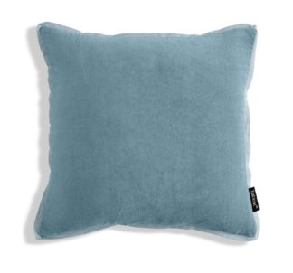 An Image of Habitat Cotton Velvet Cushion - Blue - 43x43cm