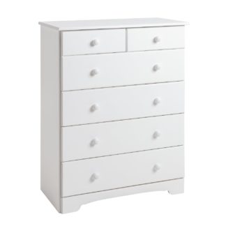 An Image of Argos Home Nordic 4 + 2 Drawer Chest - White