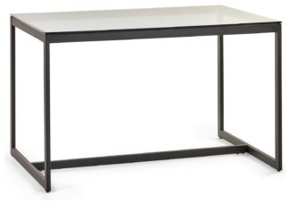 An Image of Julian Bowen Waylen Glass 4 Seater Dining Table - Black