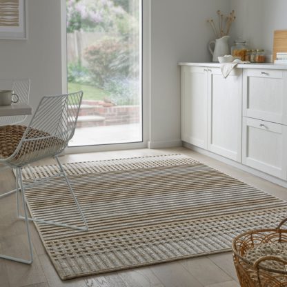 c32b707cd2cdbca20ef6ccc3d43e163cc23b59a3b8461473bc92229098193c47.jpg An Image of Fletcher Stripe Washable Rug Fletcher Stripe Natural