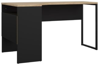 An Image of Tvilum Function Plus 2 Drawer Office Desk- Black & Oak