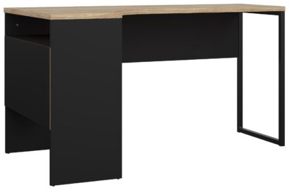 An Image of Tvilum Function Plus 2 Drawer Office Desk- Black & Oak