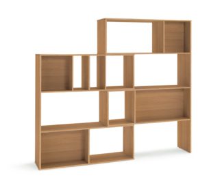 An Image of Habitat Extendable Wide Shelving Unit - Oak