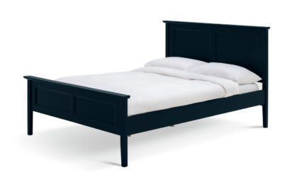 An Image of Habitat Kingham Double Bed Frame - Blue