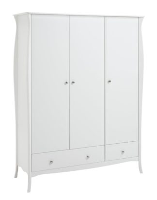 An Image of Argos Home Amelie 3 Door 2 Drawer Wardrobe - White