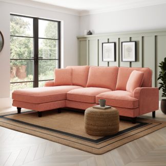 An Image of Beatrice Tonal Chenille Corner Chaise Sofa Tonal Chenille Clay