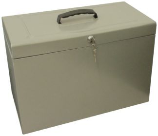 An Image of Cathedral Foolscap Metal File Box - Grey