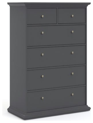 An Image of Tvilim Paris 6 Drawer Chest - Grey