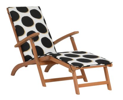 An Image of Argos Home Folding Wooden Sun Lounger - White