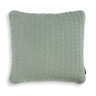 An Image of Habitat Textured Stitch Cushion - Green - 43x43cm