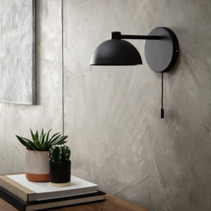 An Image of Habitat Mushroom Steel Wall Light - Green