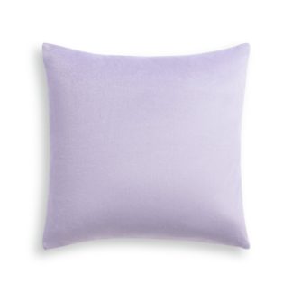 An Image of Habitat Velvet Cushion - 2 Pack - Lilac - 43x43cm