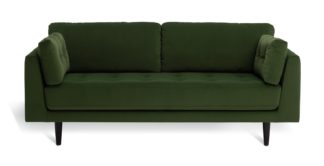 An Image of Habitat Kleo Fabric 3 Seater Sofa - Forest Green