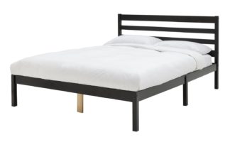 An Image of Argos Home Kaycie Small Double Wooden Bed Frame - Black