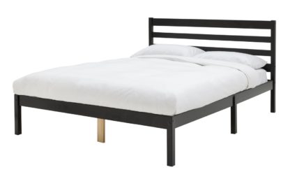An Image of Argos Home Kaycie Small Double Wooden Bed Frame - Black