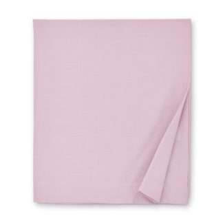An Image of Pure Cotton Plain Dye Flat Sheet Baby Pink