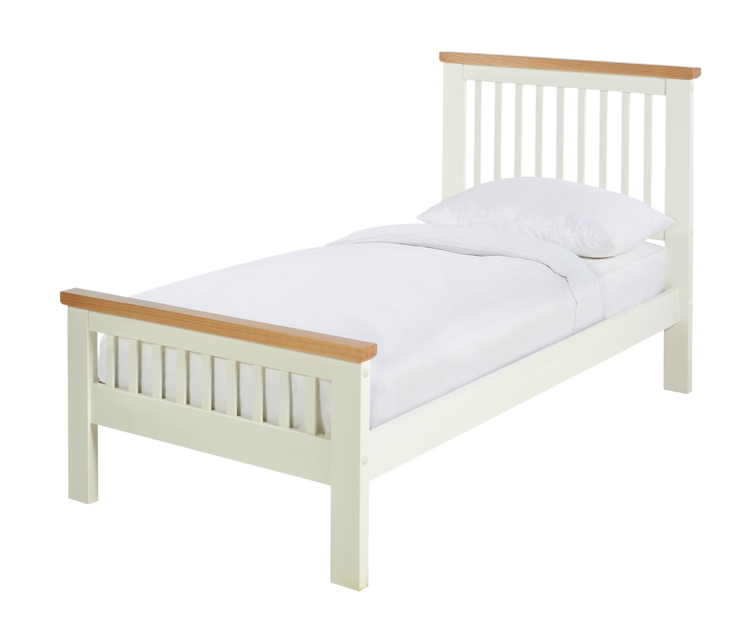 Argos Home Aubrey Single Wooden Bed Frame Two Tone Compare Furnishings