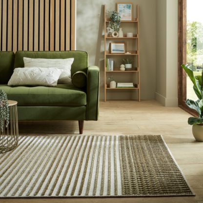 An Image of Fletcher Stripe Washable Rug Fletcher Stripe Natural