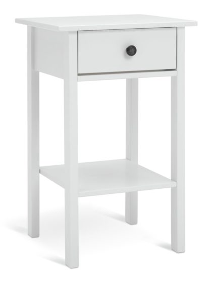 An Image of Habitat Minato 1 Drawer Bedside Table - Grey