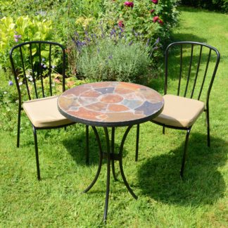 An Image of Glendale 60cm Bistro Table with 2 Milton Chairs Set Brown