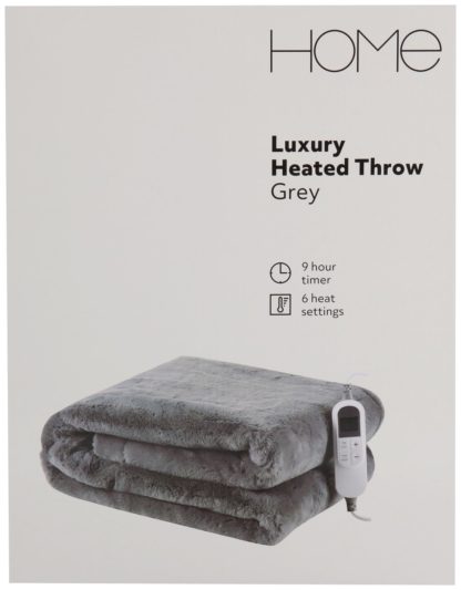 An Image of Home Grey Heated Throw